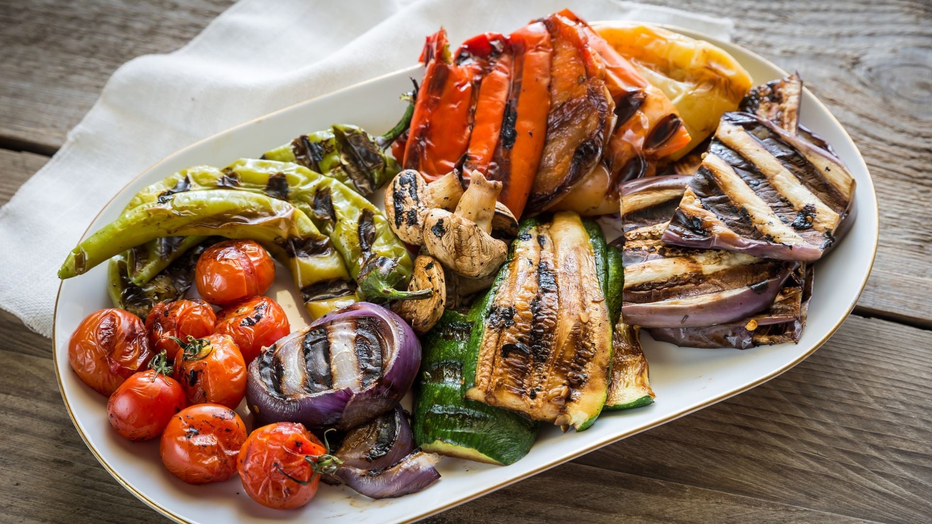 Vegetarische Grillgemüse-Spieße mit Feta