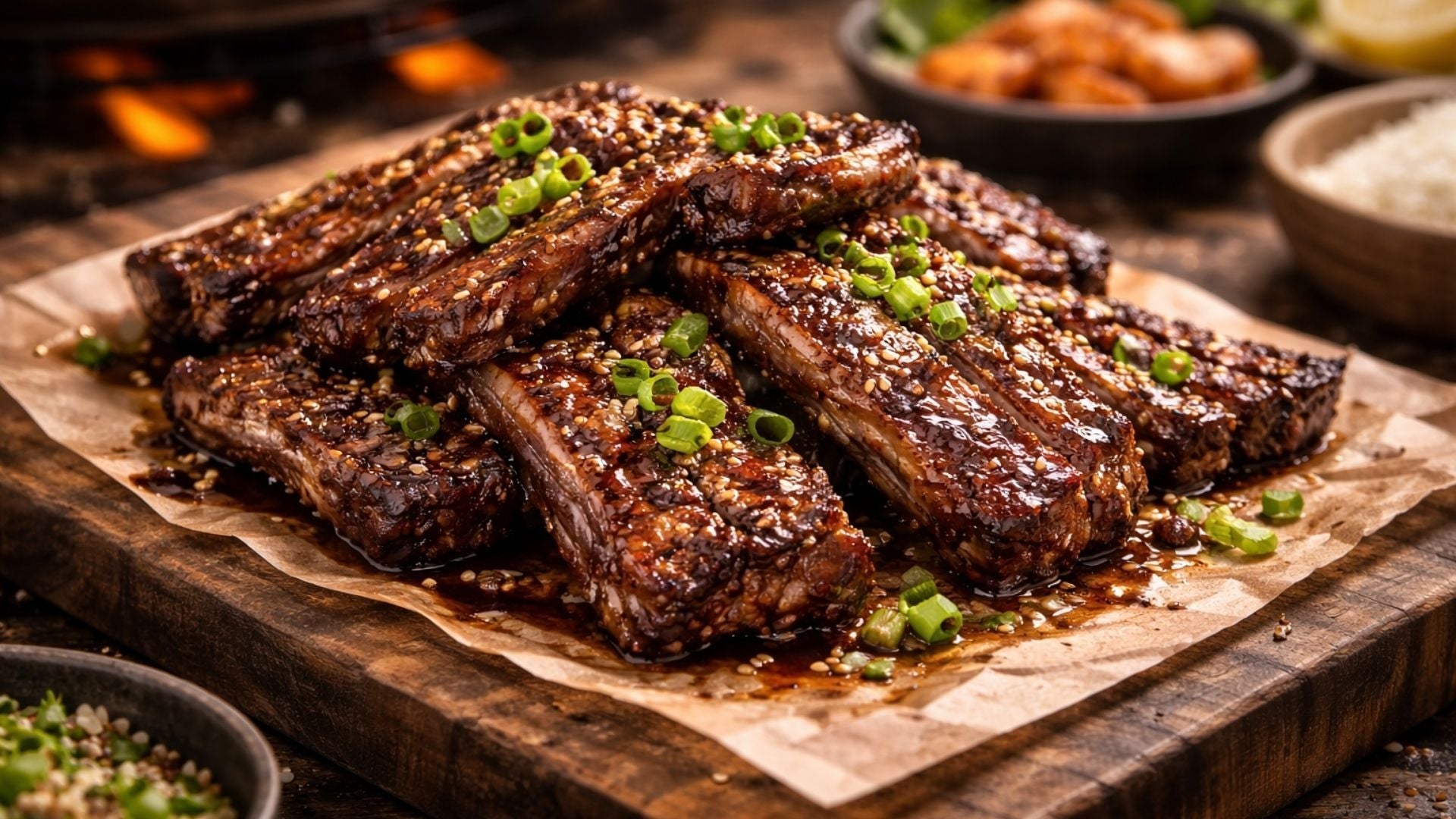 Korean BBQ Short Ribs (Galbi) vom Gaswok – mit Mango Tango & Thaiwahn