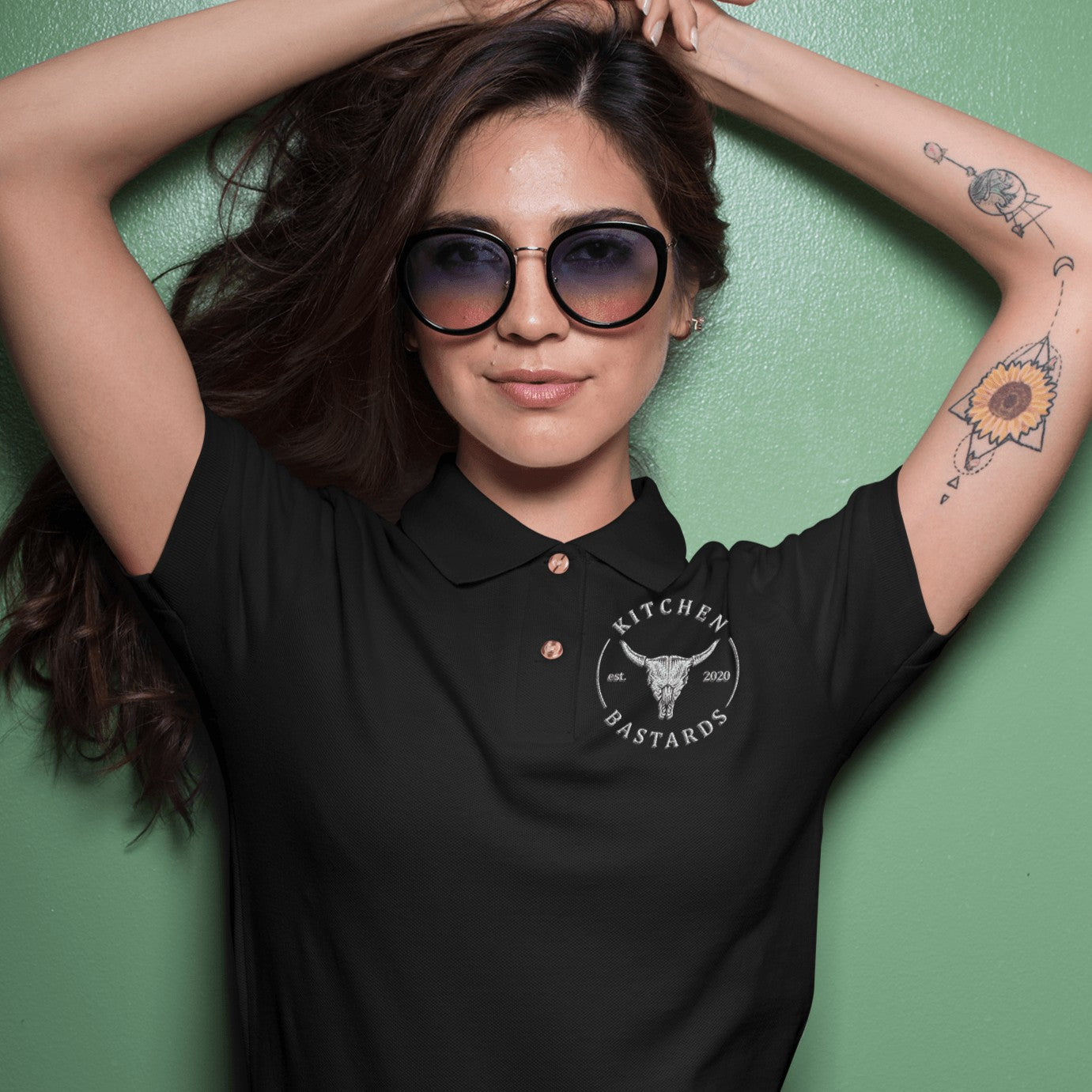 Gedruckt Polo T-Shirt | Bastard Polo Shirt | Kitchen Bastards OG