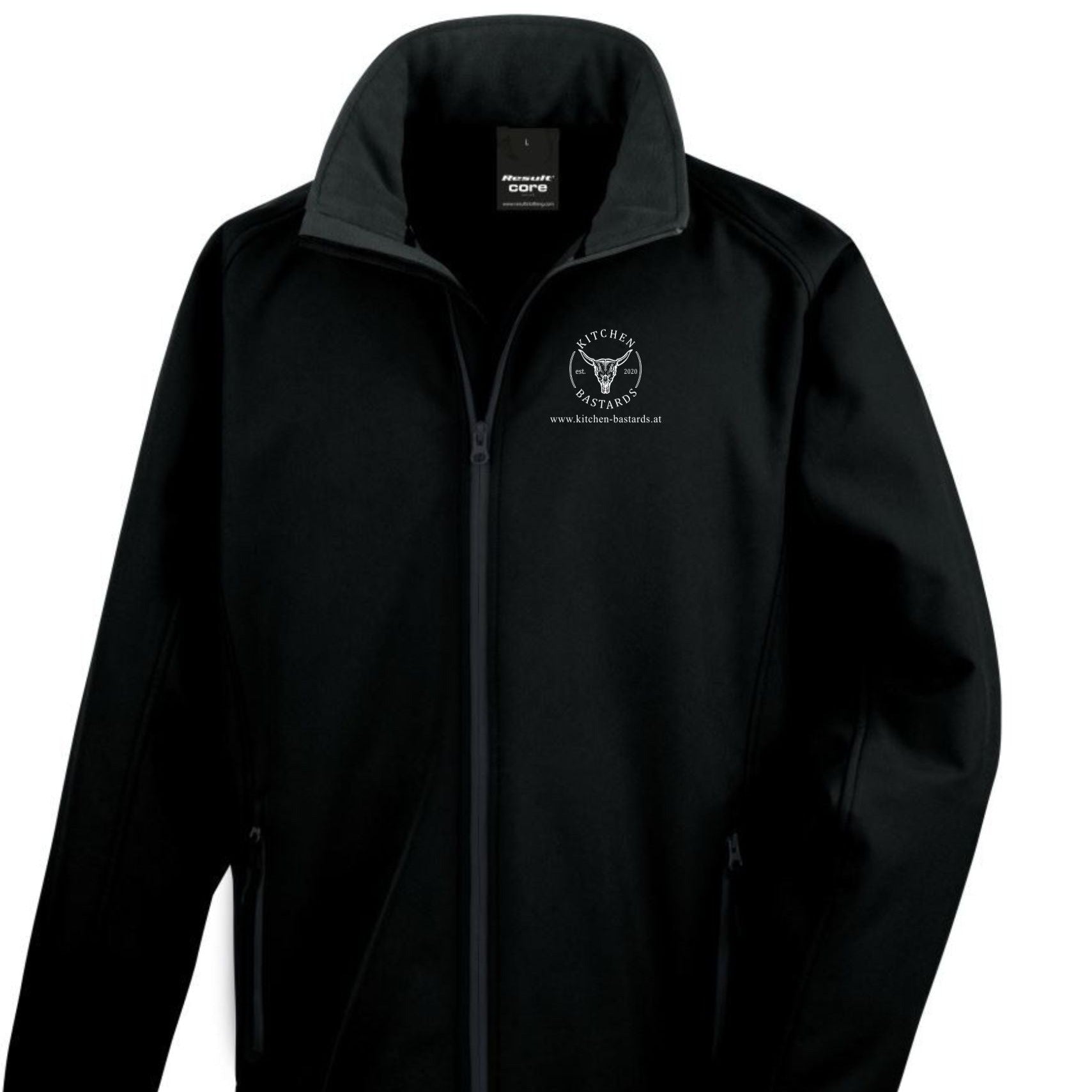 Schwarze Bedruckte Jacke | Schwarze Weiche Jacke | Kitchen Bastards OG