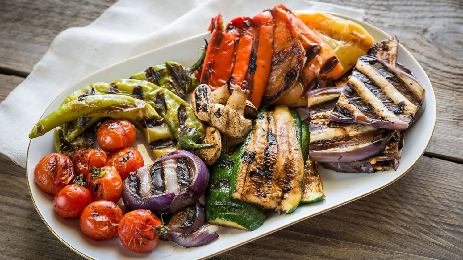 Vegetarische Grillgemüse-Spieße mit Feta