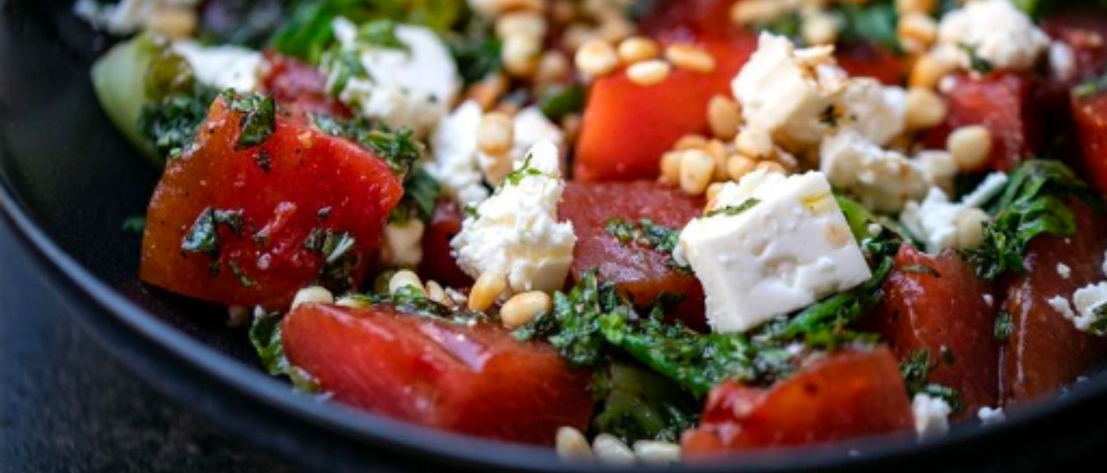 Gegrillte Wassermelone mit Feta & Röstaromen