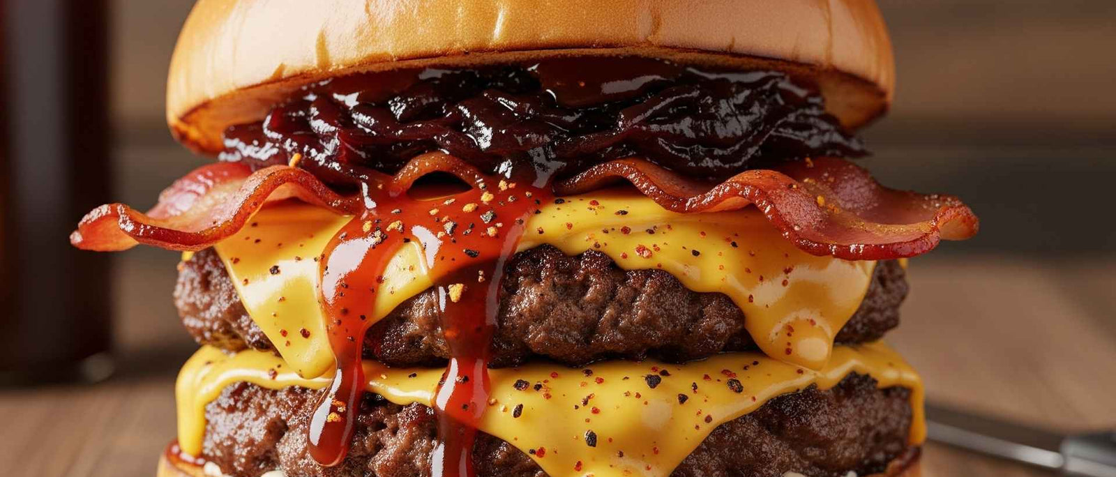 Smashed Burger mit Zwiebelmarmelade