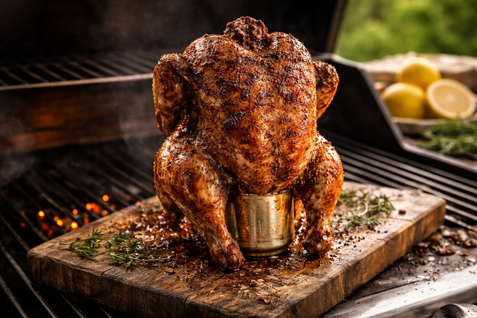 Beer Can Chicken vom Gasgrill – saftig & knusprig