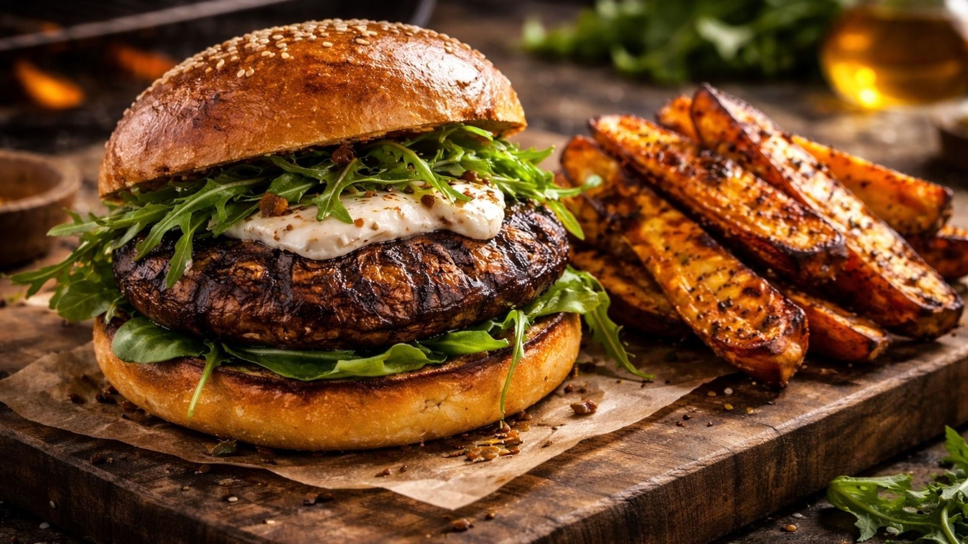 Portobello Burger vom Grill – würzig mit Gaymüse