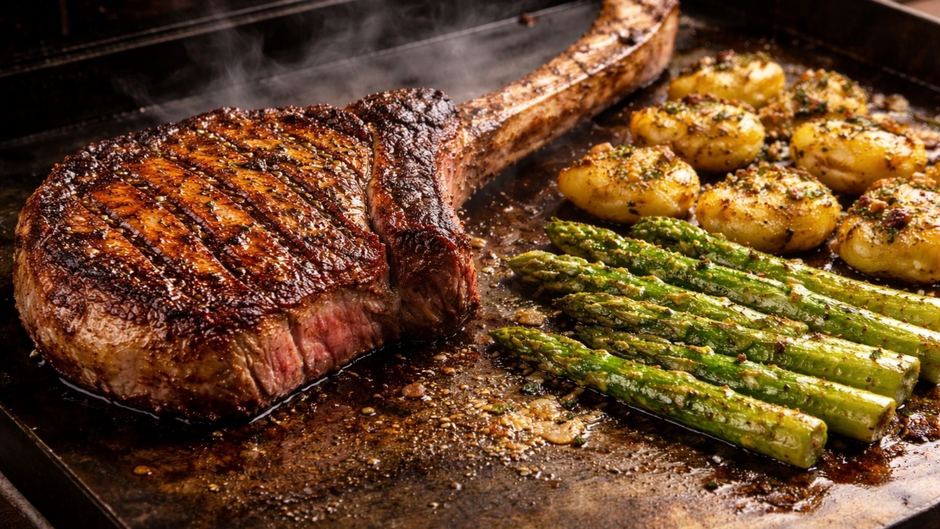 Tomahawk Steak auf der Plancha richtig grillen – Steakhouse-Level mit perfekter Kruste