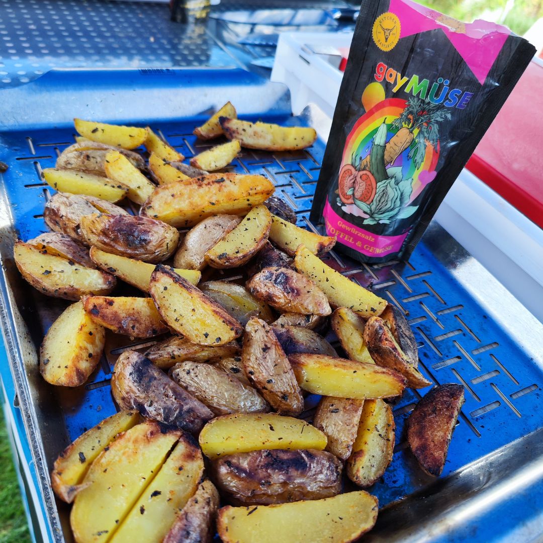 Gaymüse Kartoffel und Gemüse Gewürz von Kitchen Bastards auf Ofenkartoffeln und Gemüse für würzige Beilagen aus dem Ofen