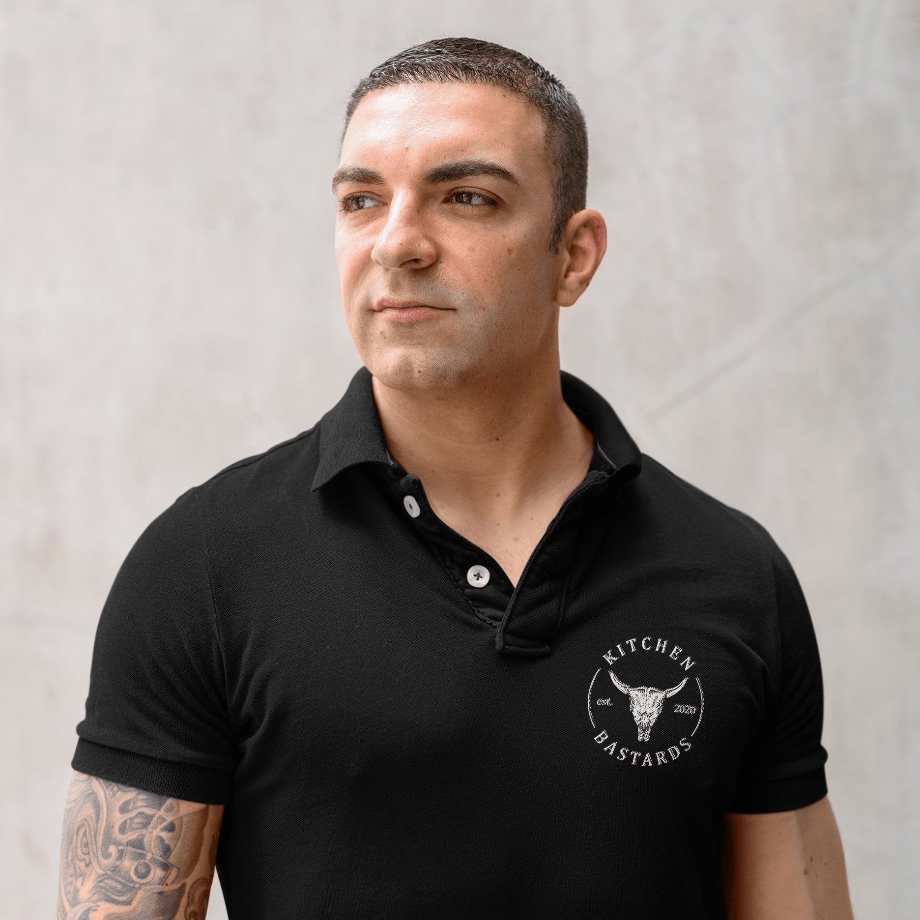 Gedruckt Polo T-Shirt | Bastard Polo Shirt | Kitchen Bastards OG