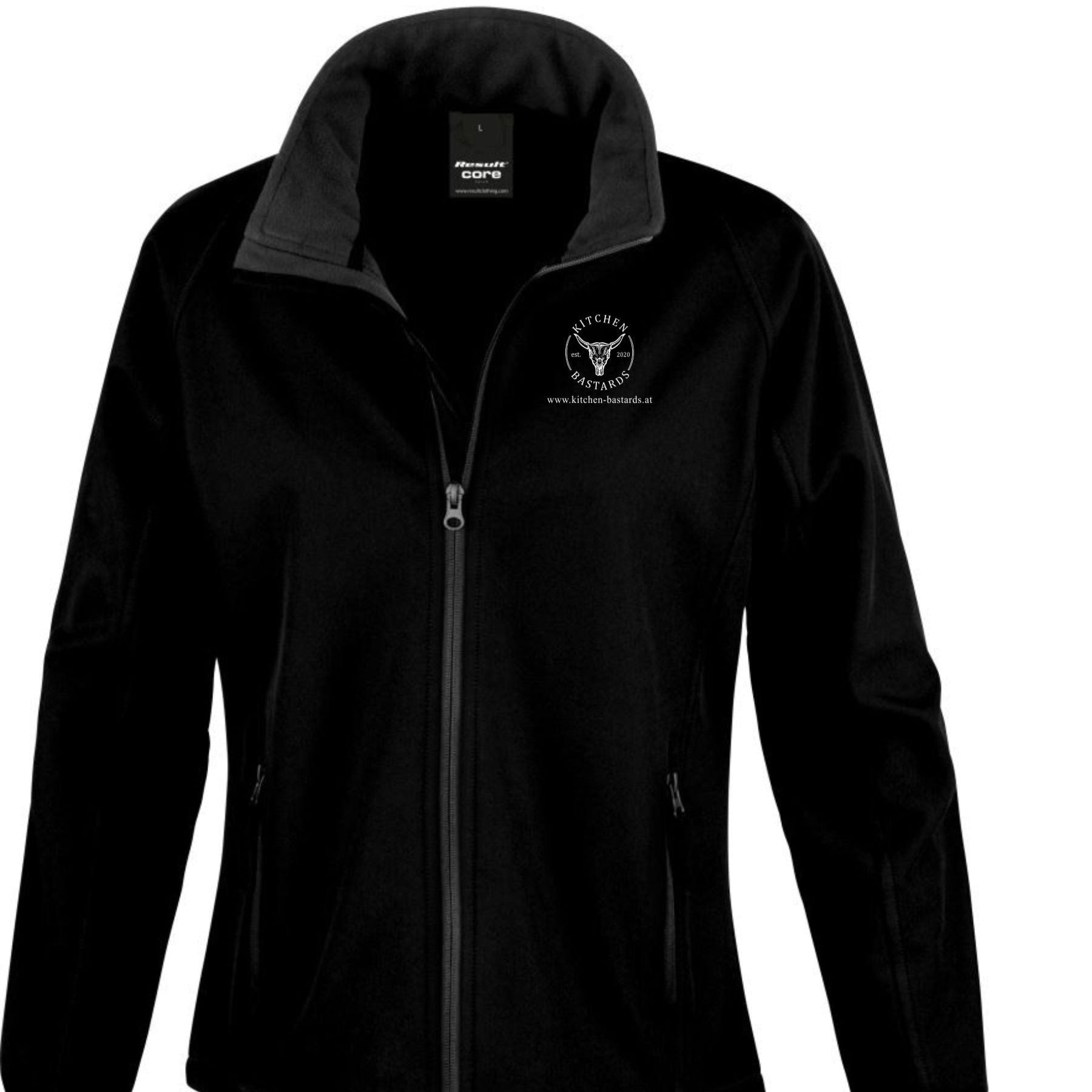 Schwarze Bedruckte Jacke | Schwarze Weiche Jacke | Kitchen Bastards OG